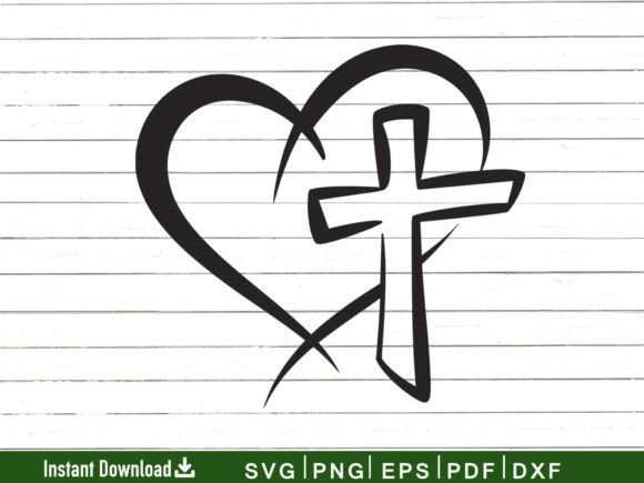 Download Cross with Heart Svg Christian Svg - Cross Collection
