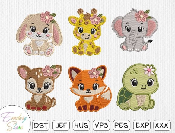 Download Baby Animals Embroidery Design Bundle - Animals Collection