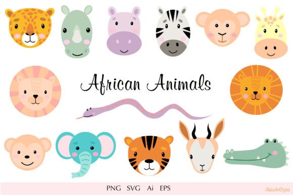 Download Cute Safari Animals Clipart - Animals Collection