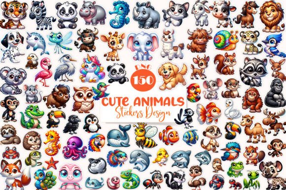 Download 150+ 3D Stickers 100+ Unique Animals - Animals Collection