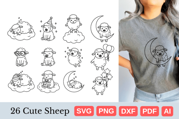 Download 26 Cute Sheep SVG Bundle - Premium Resources
