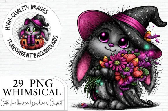 Download Cute Halloween Woodland Animals Clipart - Animals Collection