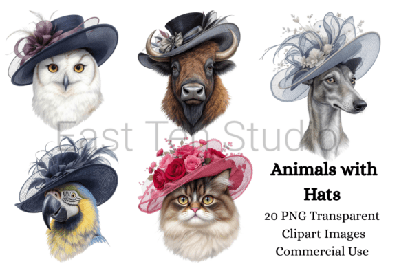 Download Animals Wearing Hats Bundle - Animals Collection