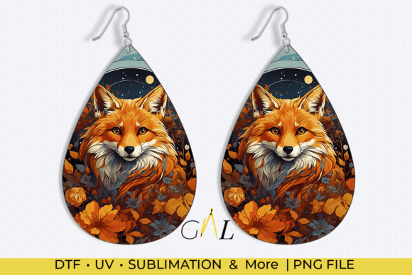 Download Fall Animals Earring Bundle, Fox Earring - Animals Collection